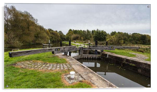 Appleby Bridge canal lock Acrylic by Jason Wells