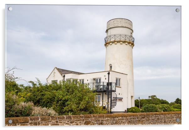 Hunstanton lighthouse over a wall Acrylic by Jason Wells