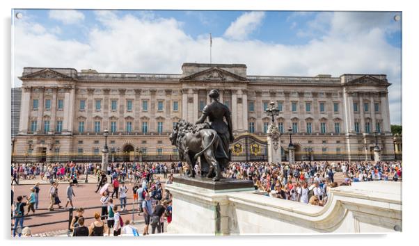 Lion on the Victoria Memorial facing Buckingham Palace Acrylic by Jason Wells