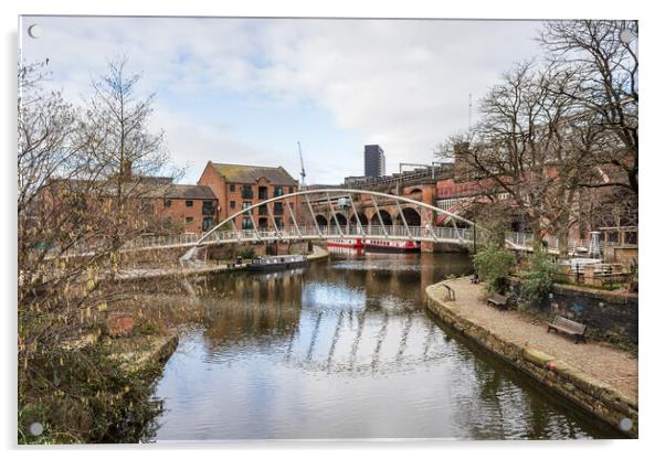 Merchants Bridge in Manchester Acrylic by Jason Wells