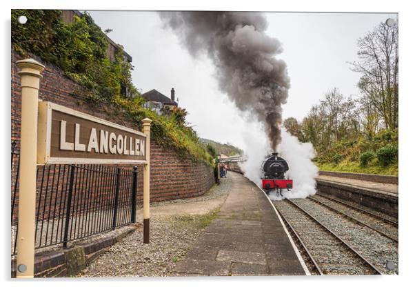 68067 Hudswell Clarke steam train departing Llangollen Acrylic by Jason Wells