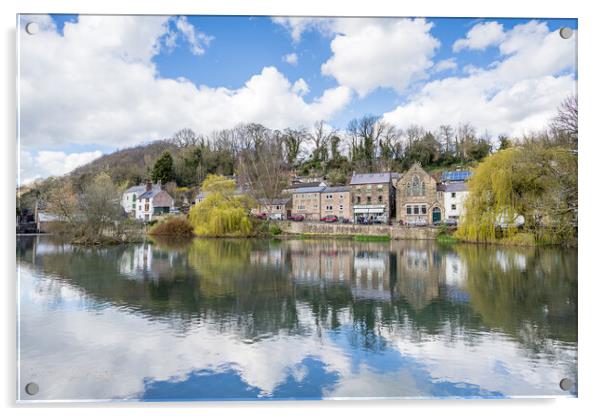 Cromford Mill Pond Acrylic by Jason Wells