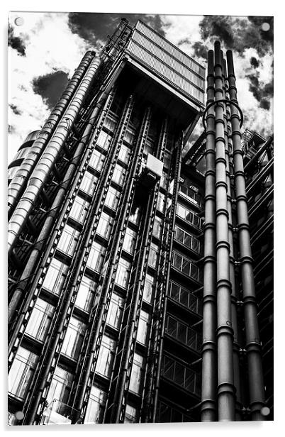 Lift shaft on Lloyds of London Acrylic by Jason Wells