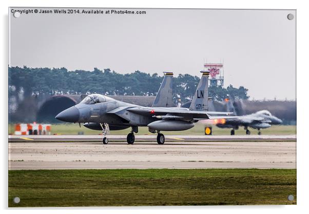  F-15 Eagles at RAF Lakenheath Acrylic by Jason Wells
