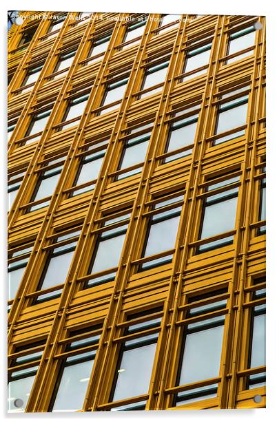 Yellow office block in London Acrylic by Jason Wells
