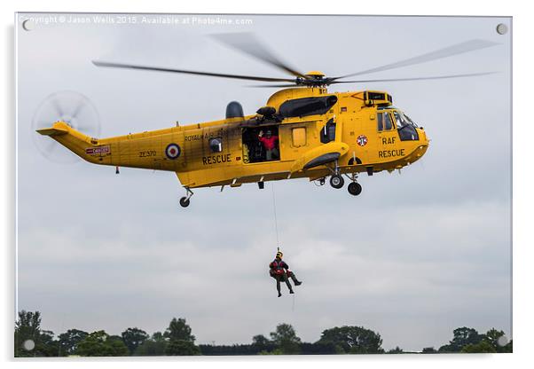 Sea King search & rescue demonstration Acrylic by Jason Wells
