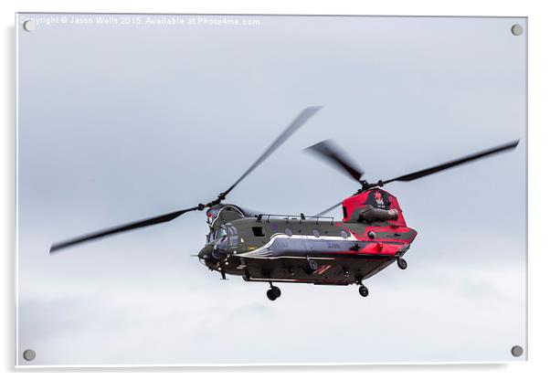 RAF Chinook in anniversary colours Acrylic by Jason Wells