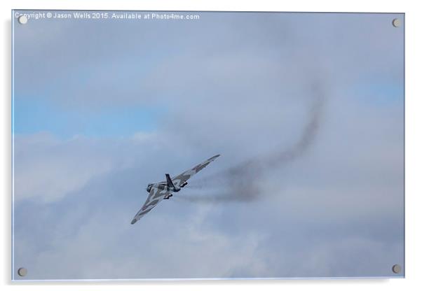 Smoke trails behind the old Vulcan engines Acrylic by Jason Wells