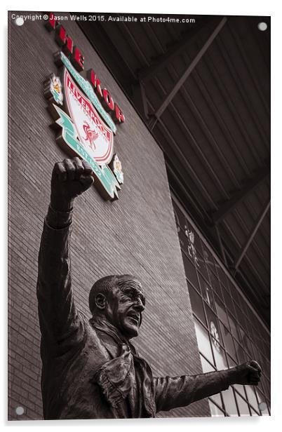 Bill Shankly statue Acrylic by Jason Wells