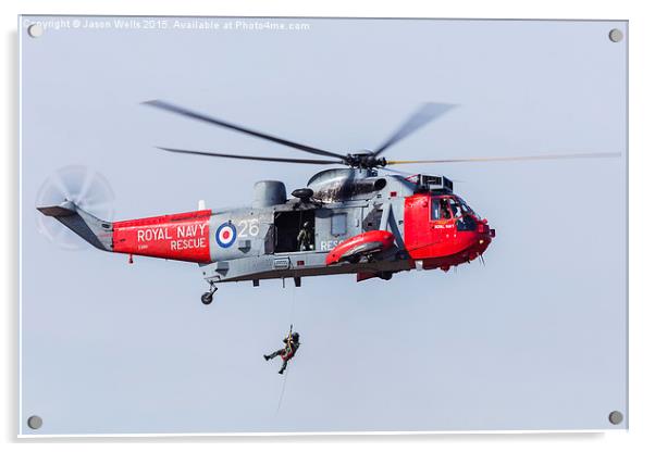 Sea King Mk.41 performing a demo Acrylic by Jason Wells