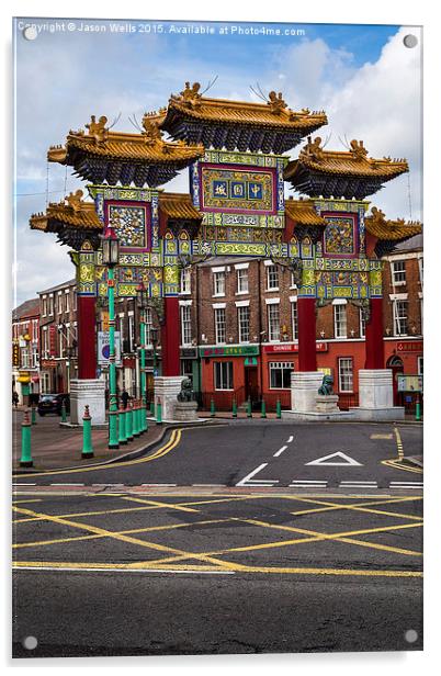 Arch at Liverpool's Chinatown Acrylic by Jason Wells