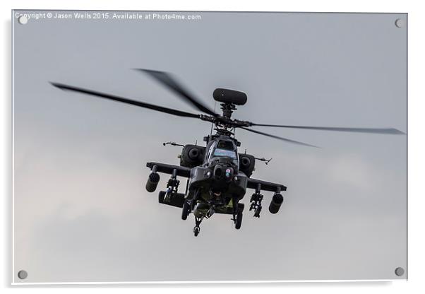 AH-64D Apache hovering in front of the crowd Acrylic by Jason Wells