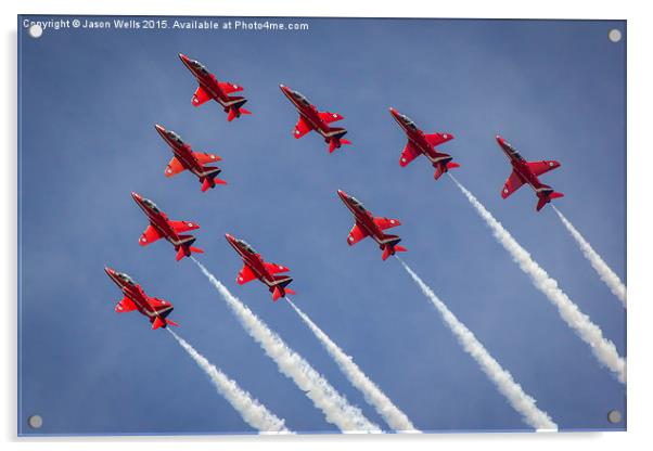 Reds climbing into the sky Acrylic by Jason Wells