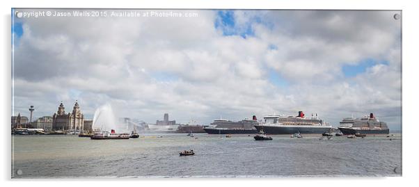 Three Queens celebration on the Mersey Acrylic by Jason Wells