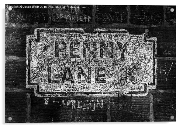 Penny Lane (monochrome) Acrylic by Jason Wells