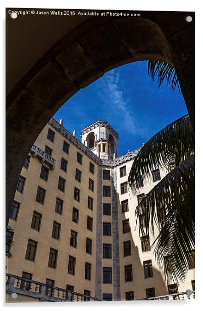 Hotel Nacional de Cuba through the arches Acrylic by Jason Wells
