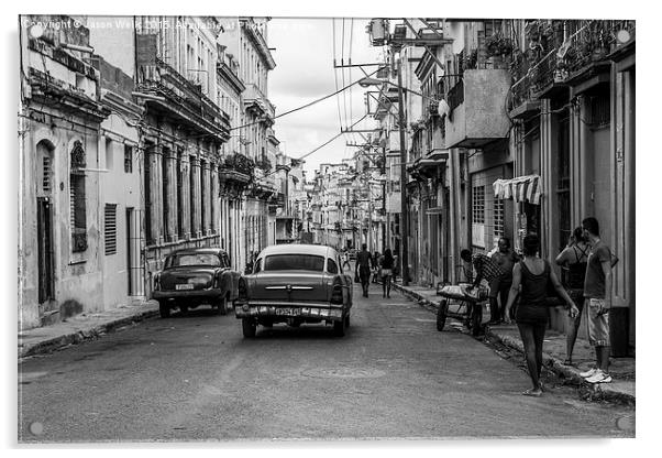 Centro Havana in monochrome Acrylic by Jason Wells