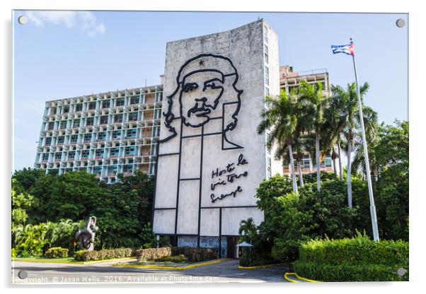 Che Guevara's iconic face Acrylic by Jason Wells