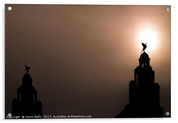 Silhouette of a Liver bird Acrylic by Jason Wells