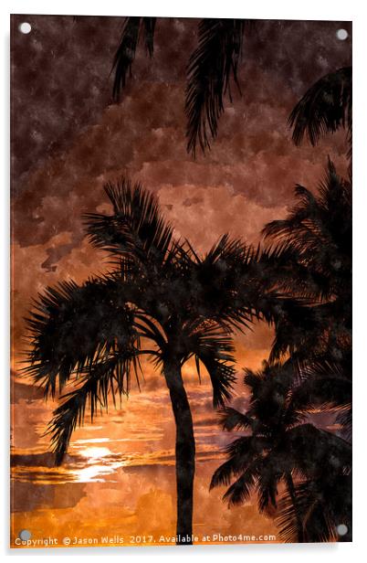 Dawn in Cayo Coco Acrylic by Jason Wells