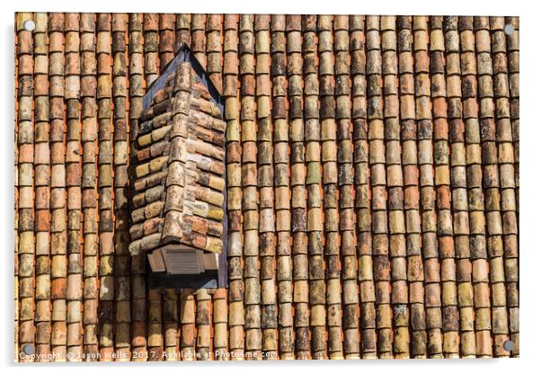 Waves of terracotta  tiles Acrylic by Jason Wells