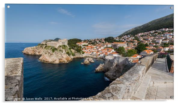 Fort Lovrijenac seen from the city walls Acrylic by Jason Wells