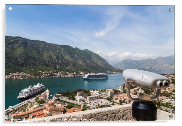 Binoculars above Kotor Acrylic by Jason Wells