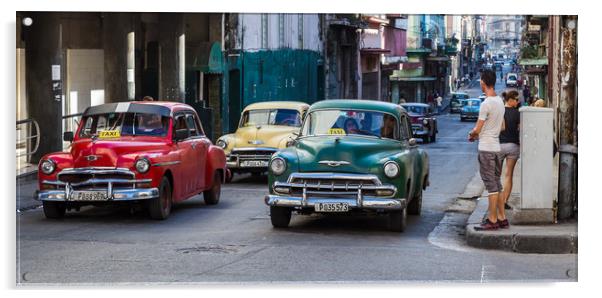 Red, yellow and green old timers Acrylic by Jason Wells