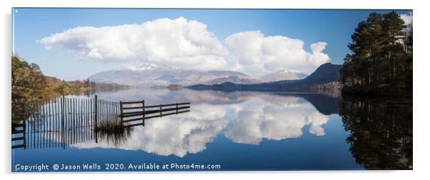 Skiddaw and clouds reflection Acrylic by Jason Wells