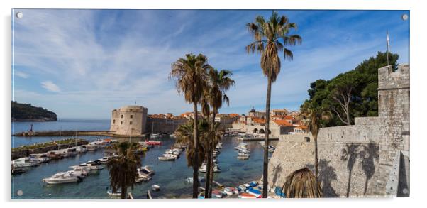 Panorama of Dubrovnik harour Acrylic by Jason Wells