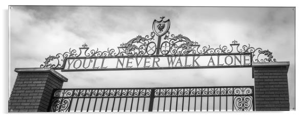 Letterbox crop of the Shankly Gates Acrylic by Jason Wells