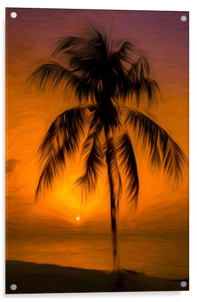 Caribbean sunset Acrylic by Jason Wells