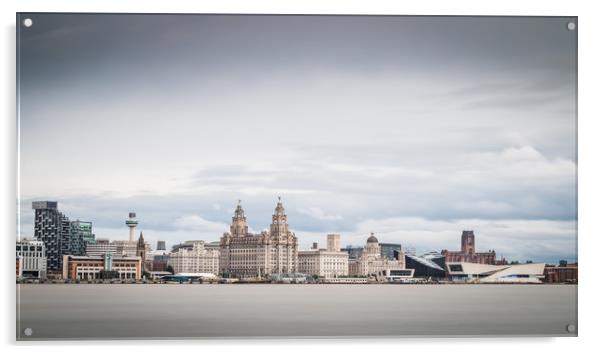 Long exposure of the Liverpool waterfront Acrylic by Jason Wells