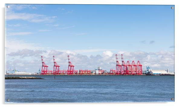 Liverpool dock panorama Acrylic by Jason Wells