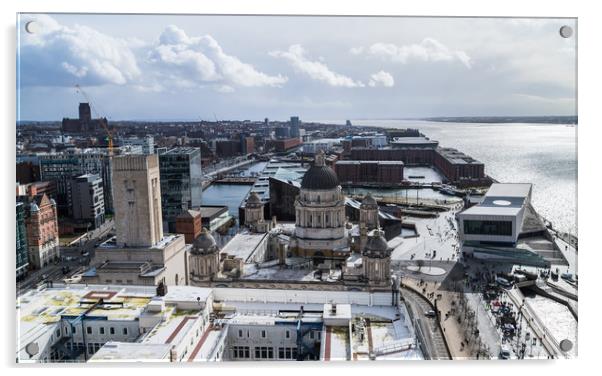 Liverpool waterfront facing south Acrylic by Jason Wells