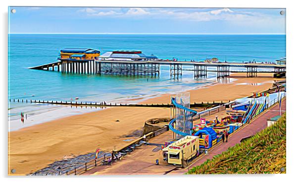 Cromer beach Acrylic by Jason Wells