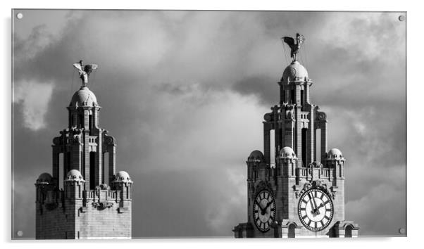Liver Birds above Liverpool Acrylic by Jason Wells