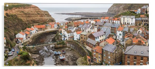 Cluster of houses in Staithes Acrylic by Jason Wells