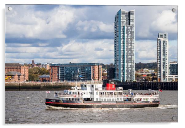 Royal Iris travelling up the River Mersey Acrylic by Jason Wells