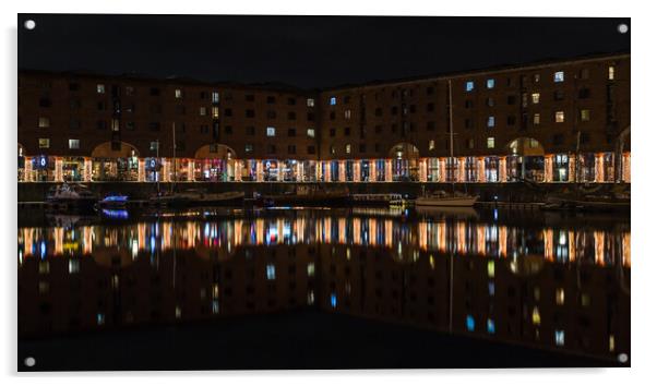 Reflections in the Albert Dock Acrylic by Jason Wells