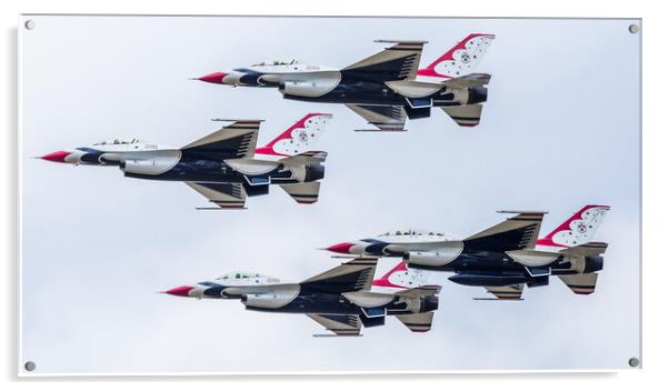 Closeup of The Thunderbirds in tight formation Acrylic by Jason Wells
