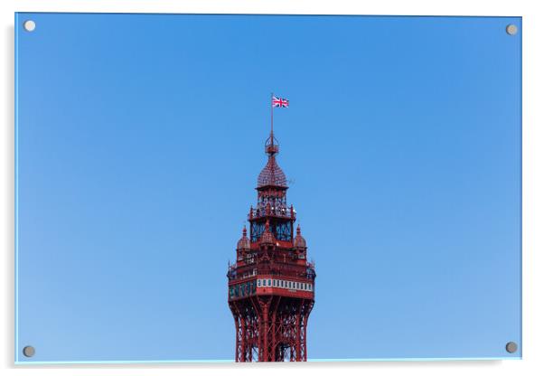 Top of the Blackpool Tower Acrylic by Jason Wells