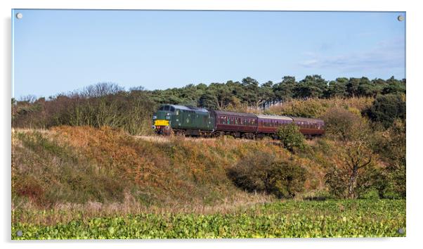 Diesel locomotive on the North Norfolk Railway Acrylic by Jason Wells