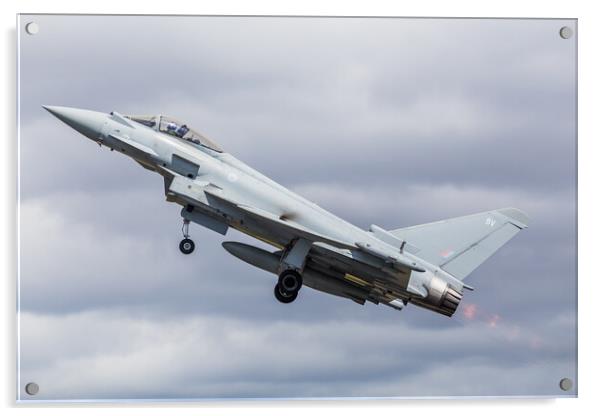 RAF Typhoon FGR.4 performance takeoff Acrylic by Jason Wells