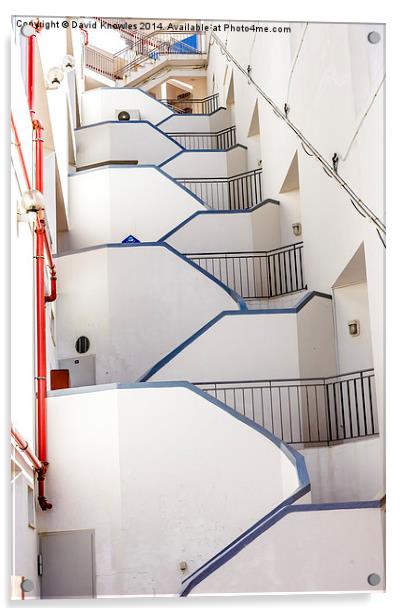 Zig zag Staircase Acrylic by David Knowles