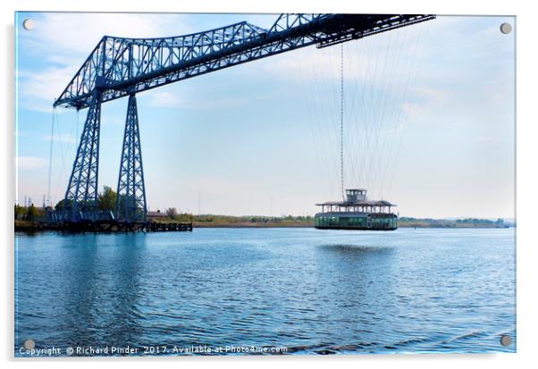 TeesTransporter Bridge Acrylic by Richard Pinder