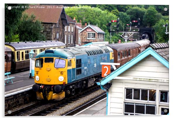 Class 26 "Tom Clift" Heritage Diesel Train Acrylic by Richard Pinder