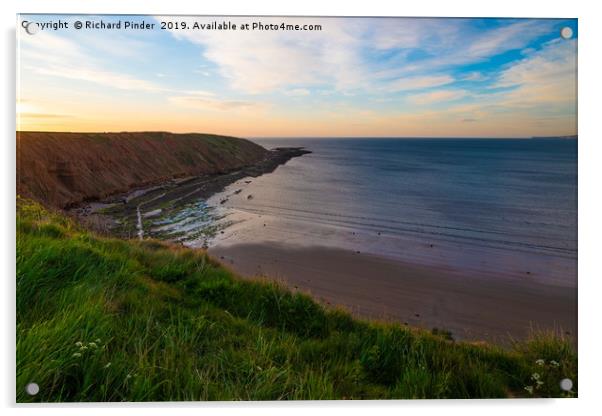 Filey Brigg Acrylic by Richard Pinder