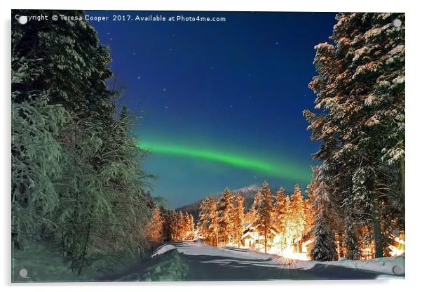 The Aurora Borealis  Acrylic by Teresa Cooper