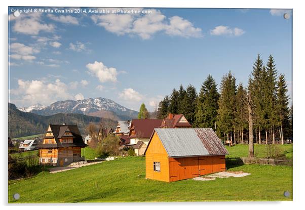 Bucolic view in Koscielisko village Acrylic by Arletta Cwalina